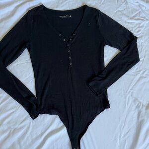 Abercrombie and Fitch Soft A&F cozy Henley thong bodysuit
